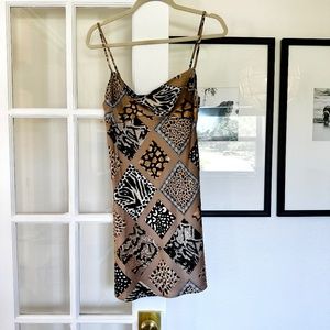 VRG GRL Animal Print Mini Slip Dress
